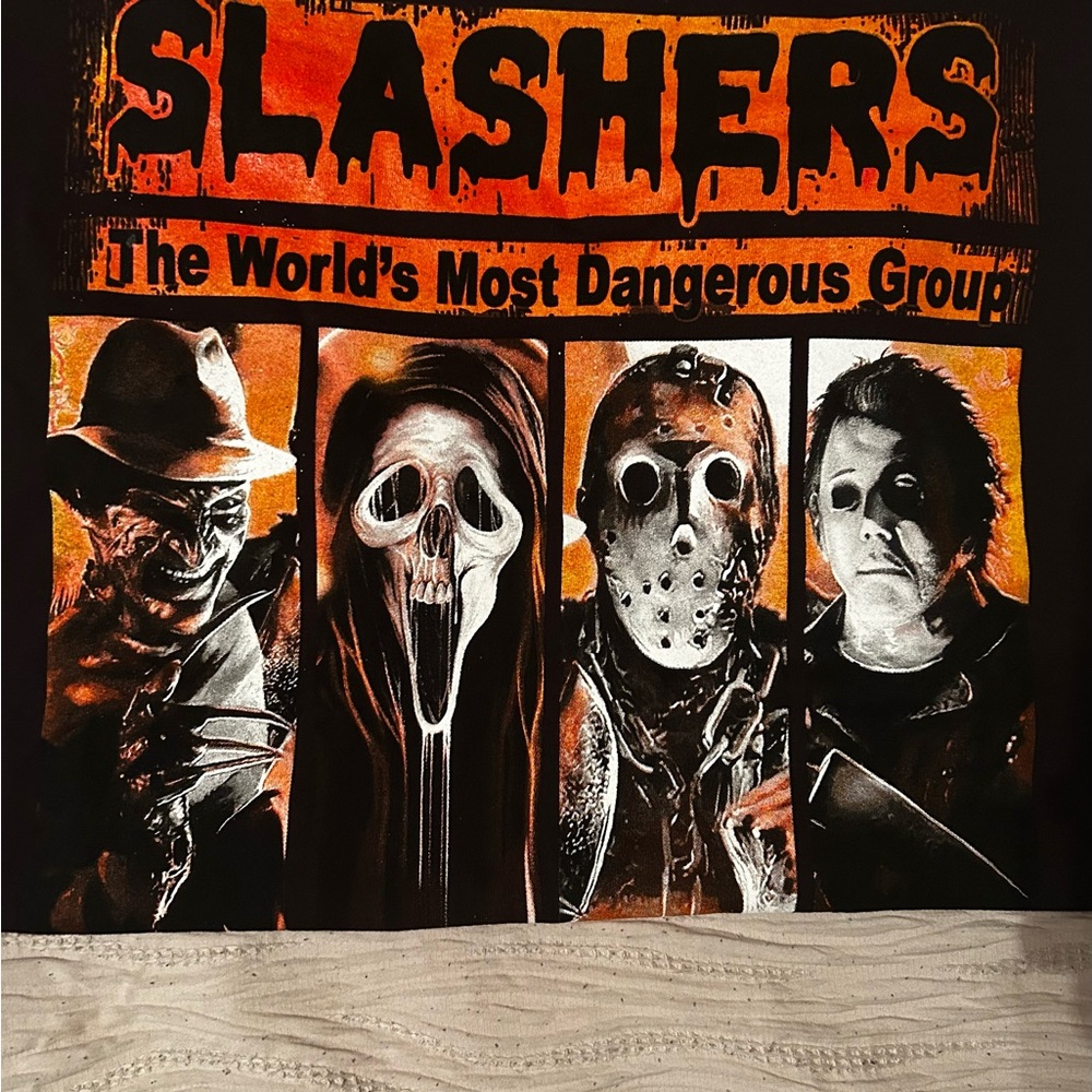 Black Horror Movie Graphic Tee